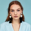 KM wholesale african jewelry original handmade round shell accessories earrings long drop silk thread tassel earrings 2018 boho