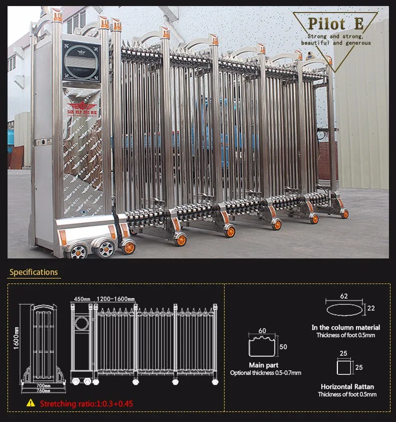 Accordion Gate Road Barrier Electric Folding Gate Buy Accordion Gate