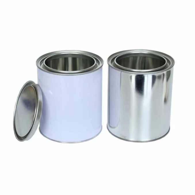 1 Liter Plain Empty Paint Tin Container Can,Tin Bucket For Glue ...