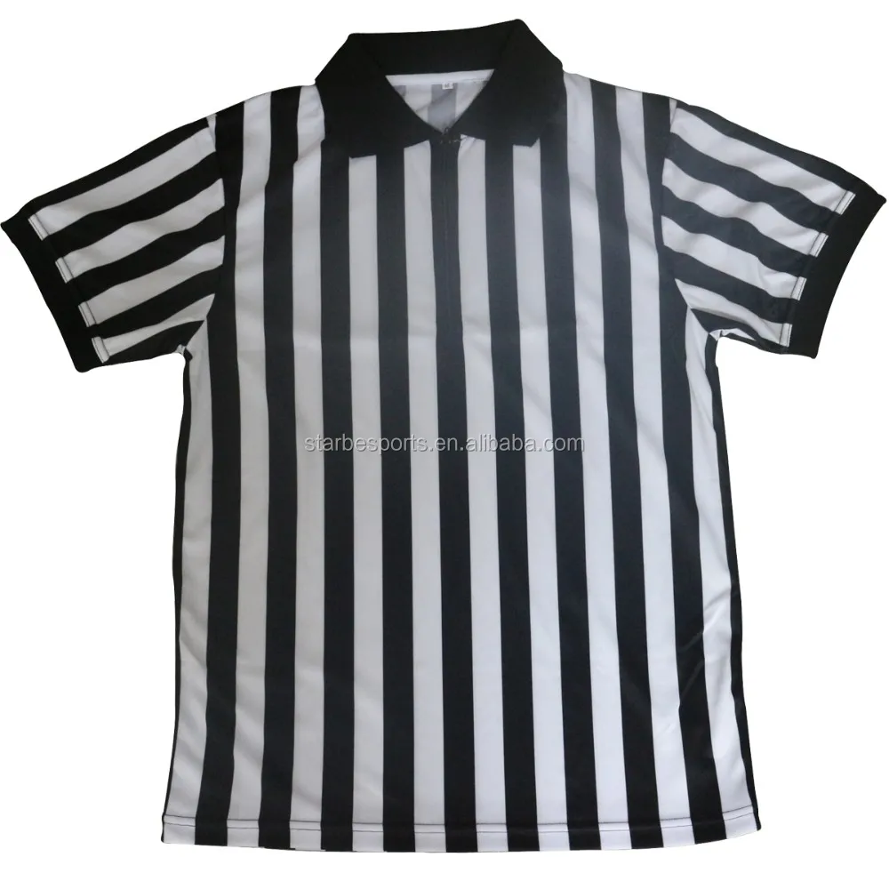 Sublimated White Striped Black Referee Jersey For Mens - Buy White ...