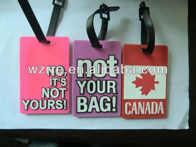 embroidered nylon luggage tags