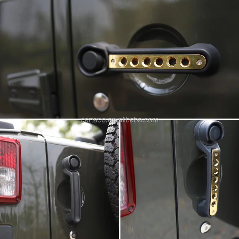 5pcs Jk Door Handle Inserts Cover Aluminum Front & Rear Door Handle