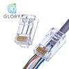Glory Crystal 8Pin RJ45 Plugs Ethernet Cable Connector Adapter Cat5e Cat6 UTP