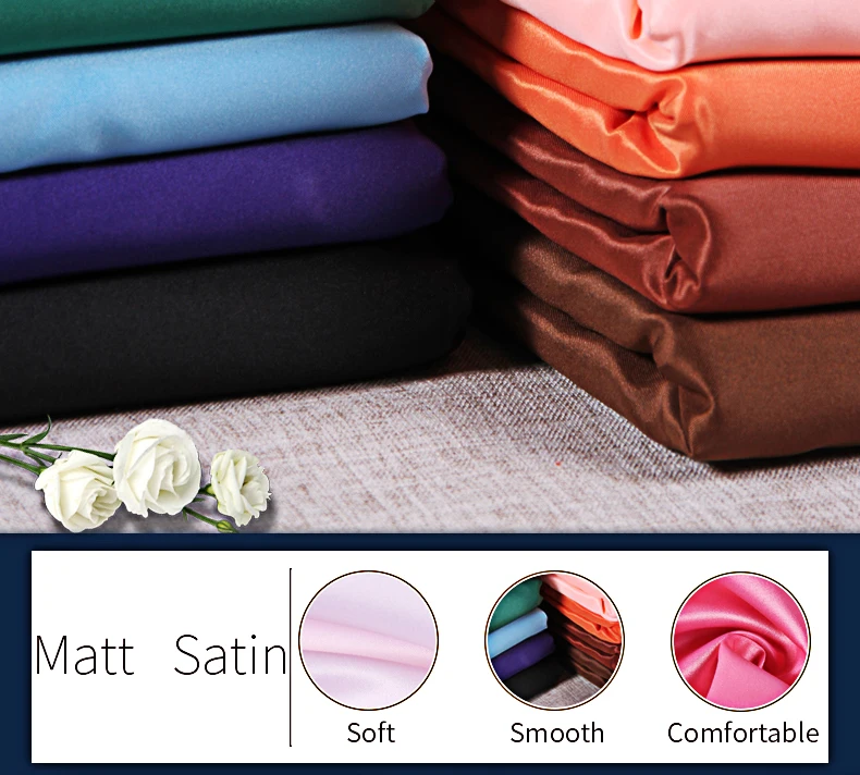 100d*200d 165gsm Dull Satin Fabric That Factory Direct For Wedding