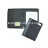 A4 A5 pu plastic leather folder portfolio zipper closure with calculator