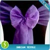 Wedding decoration Purple Organza Chair sash