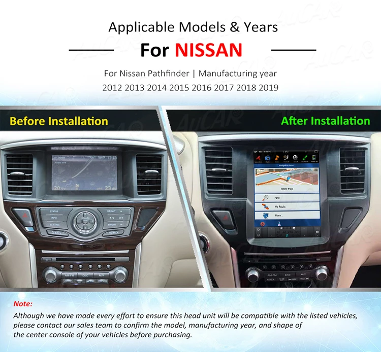 Aucar Tesla 10.4" Android Car Radio For Nissan Pathfinder