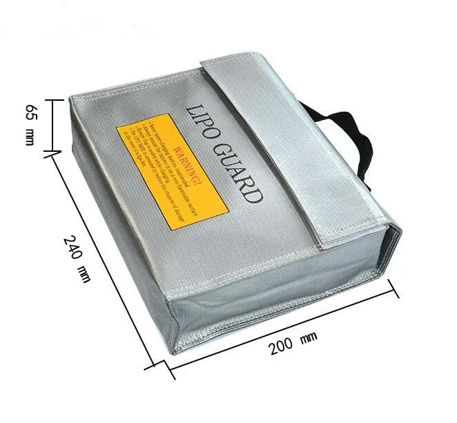 Rc Large Fire Resistant Lipo Battery Bag For Safe Charging Storage 240x200x65 Mm Car