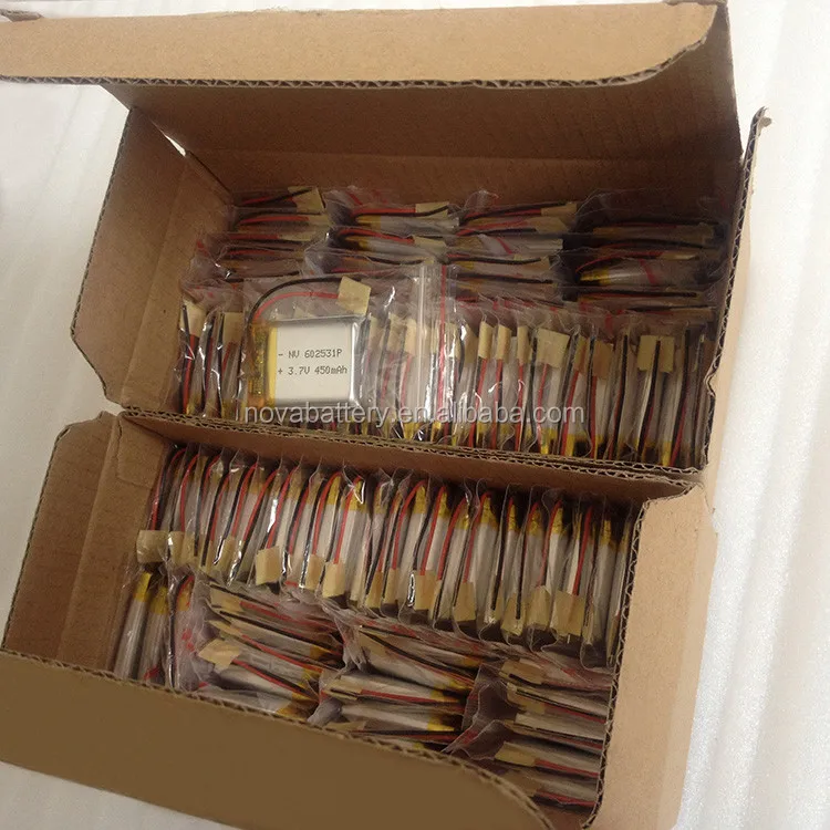 High Quality 3.7v 450mah 602040 602530 Li Ion Polymer Backup Battery