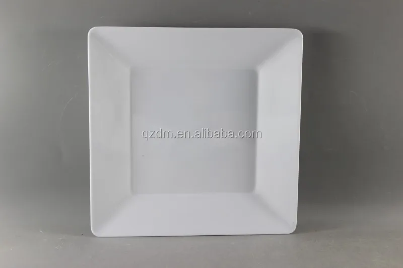 8-9" Melamine Square Plate , White Melamine plate