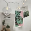 New 2019 Valentines Day Light Wedding Party Decoration Hanging Clear Heart Shaped Clip Lights String Fairy Led Photo Clip Lights