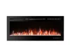 40"Full recessed/Wall mounted electric fireplace 7-colour log/crystal/pebble,touch panel