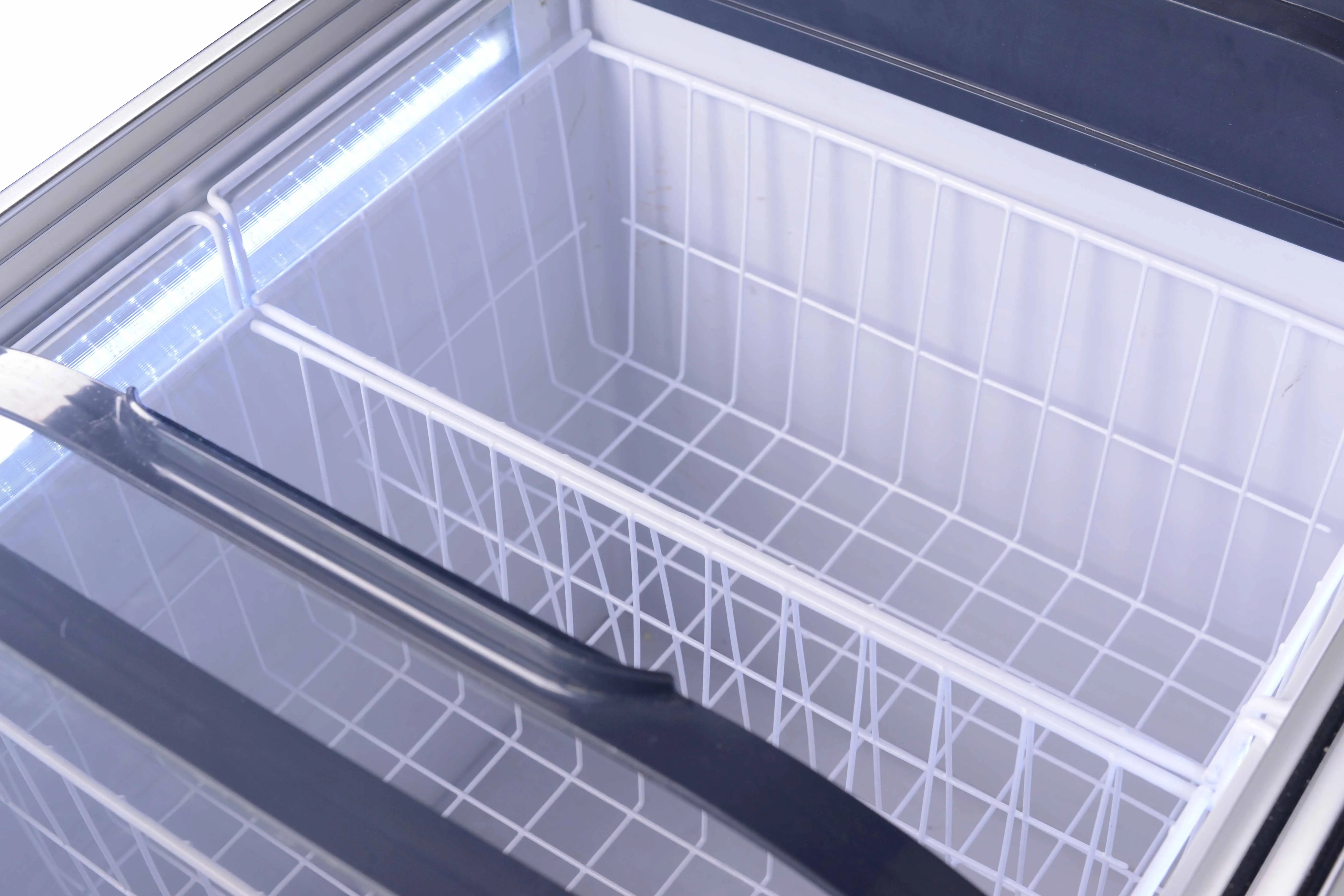 Curved Sliding Glass Top Chest Freezer/showcase/icecream Storage