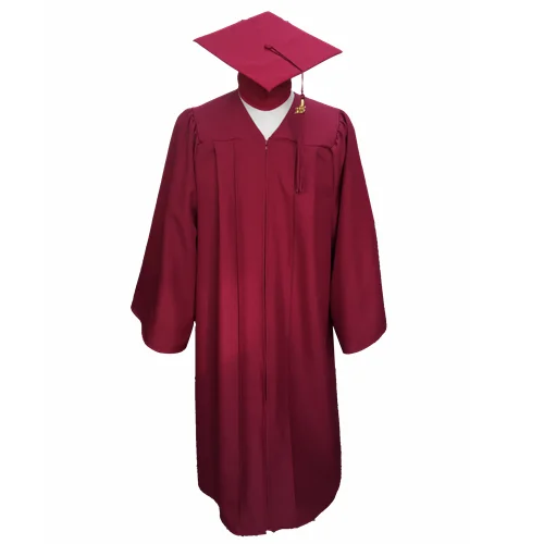 Academic Maroon Graduation Cap Gown & Gold V-stole - Buy Academic ...