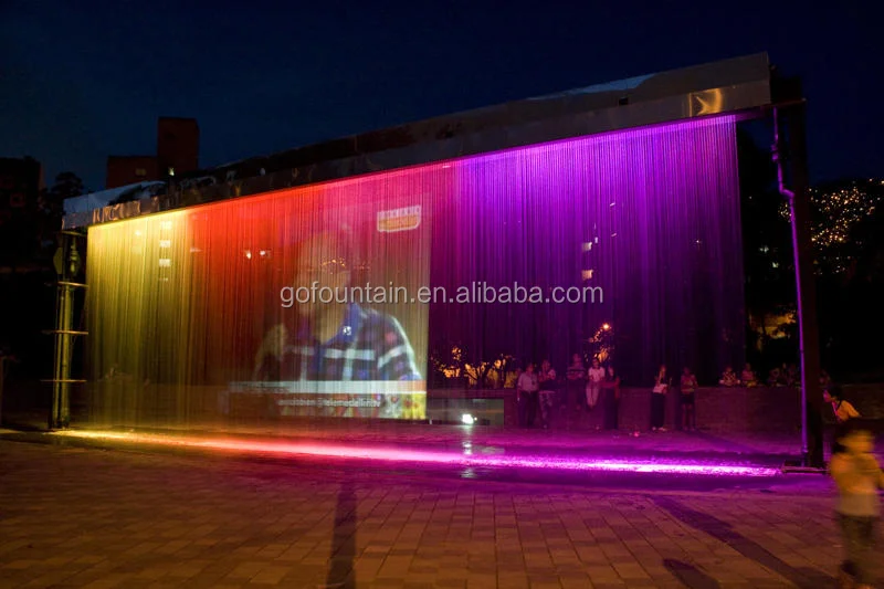 Indoor Or Outdoor Attractive Graphical Digital Water Curtain