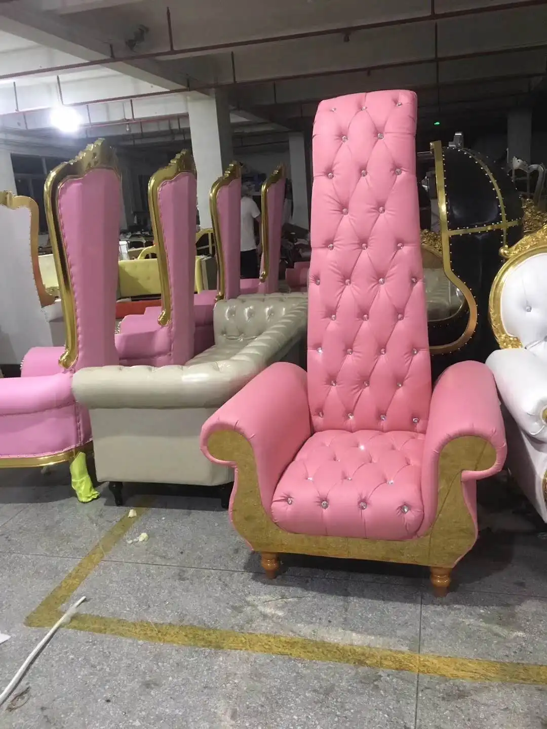 commercial furniture hotel chair high back king throne wedding chair for event