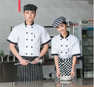 Summer Hot selling customized overalls short sleeve White chef uniform Workwear for unisex A-162 Summer Hot selling customized overalls short sleeve White chef uniform Workwear for unisex A-162