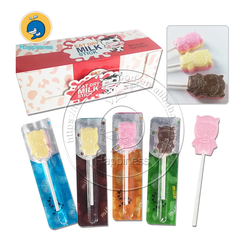 Eat Dry Milk Stick Lollipop Dairy Cow Shape Hard Candy Buy Milk