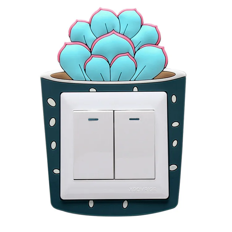 发光仙人掌开关贴纸创意开关设置灯开关贴纸墙贴