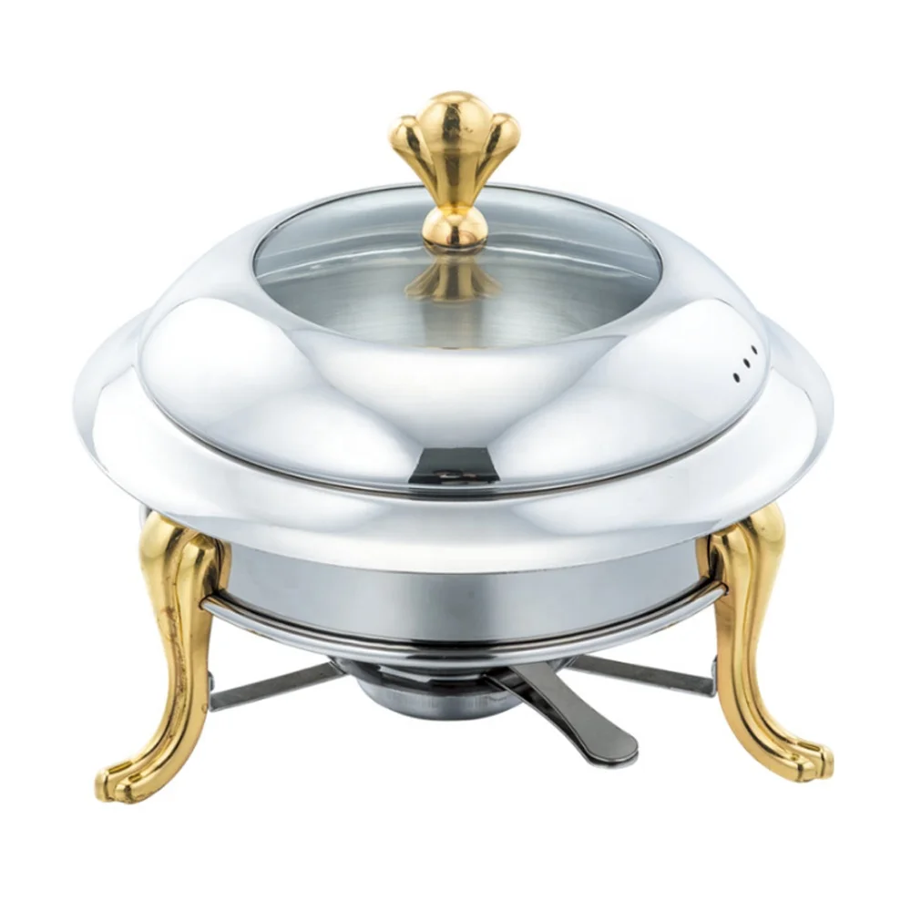 Stainless Steel 2l Buffet Round Chafing Dish In Dubai Food Warmer With Lid Buy Round Stainless