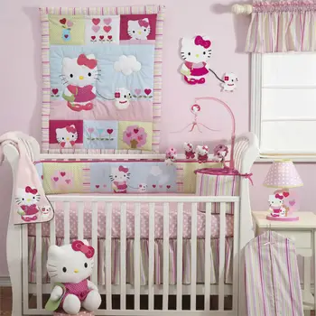 Hello Kitty Baby Girl Crib Bedding Set Buy Baby Crib Bedding Set Crib Bedding Set Baby Bedding Crib Sets Product On Alibaba Com