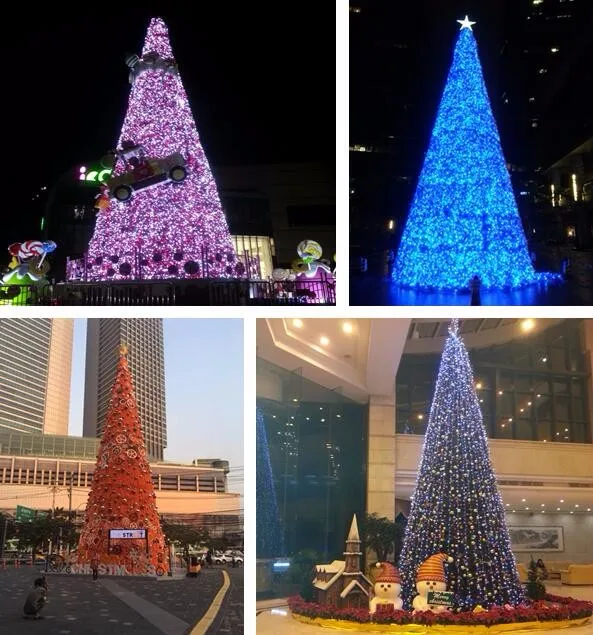 outdoor lighted spiral christmas tree