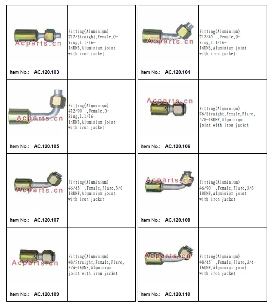 Auto Ac Hose Size Chart