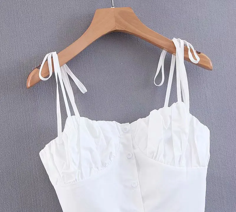 Wholesale White Color Women Crop Tops White Color Female Summer Short ...