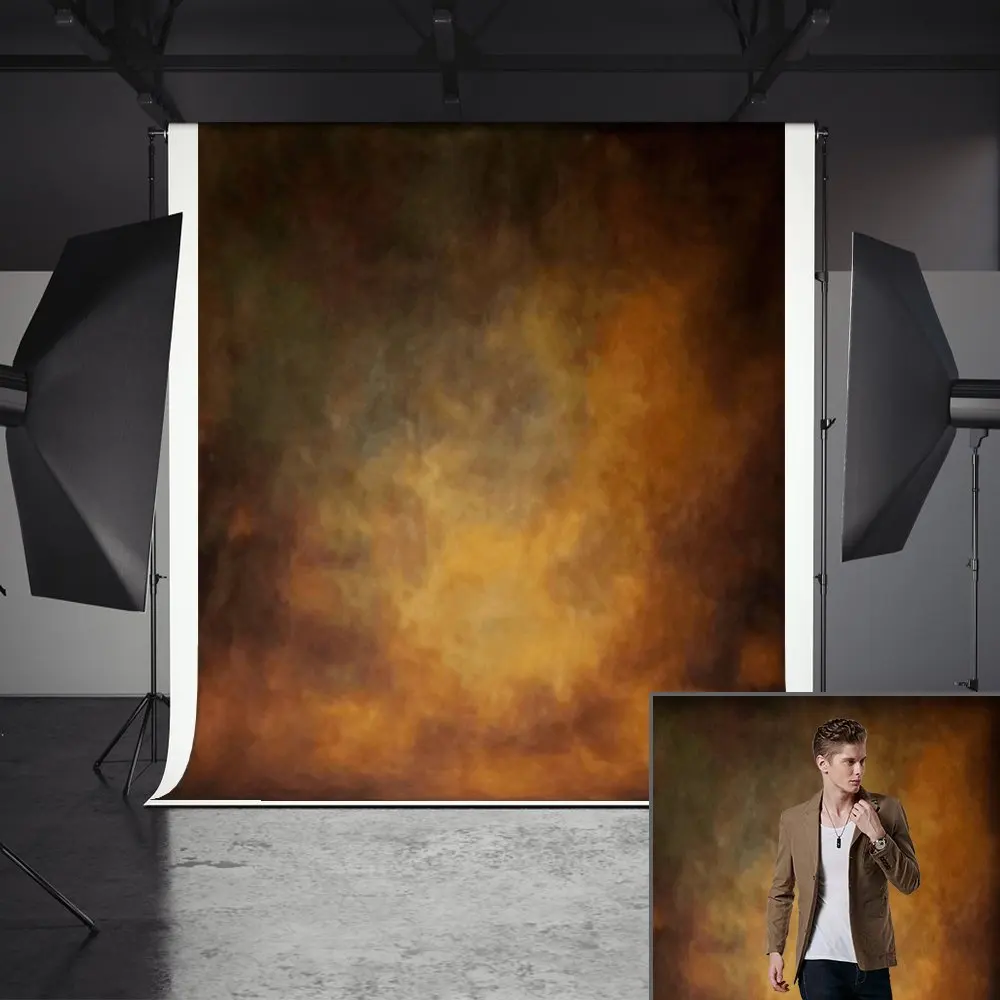 Abstract Backdrops, MeeQee 5ft(W)x7ft(H) Brown Abstract Photography Backdrops Pictorial Cloth Portrait Photography Studio Background Screen for Photo Video, MQ-CO3