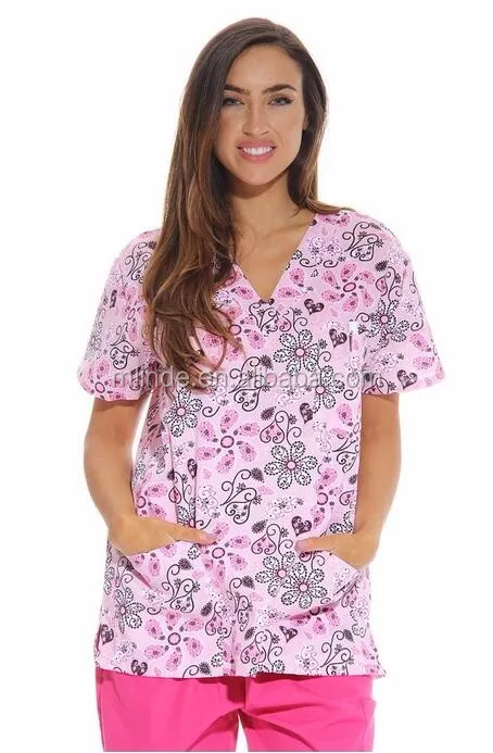 printed nursing scrubs