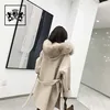 Janefur Winter New Double Face Pure Wool Women Short Cashmere Coat with Real Fox Fur Hat Collar