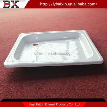 White High Quality Enameled Steel Shower Base Tray White High Quality Enameled Steel Shower Base
