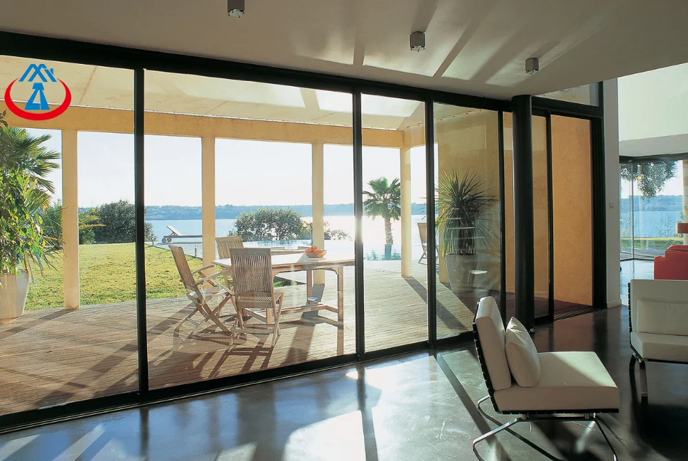 product-Large Double Tempered Glass Sliding Door Extension With Aluminum Sliding Patio Doors-Zhongta