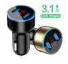 Drogontech LED Display fast Charge 3.0 Car small quick cell phone charger QC3.0 Fast Dual USB Car-charger Auto Charger