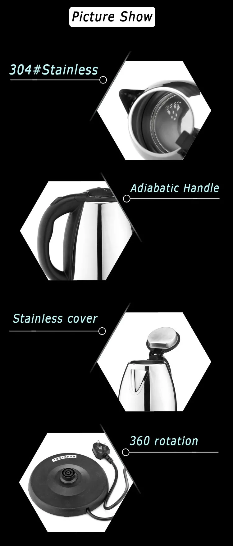 Wholesale Price Stainless Steel Jug Electric Water Boiler 1.8l Jug