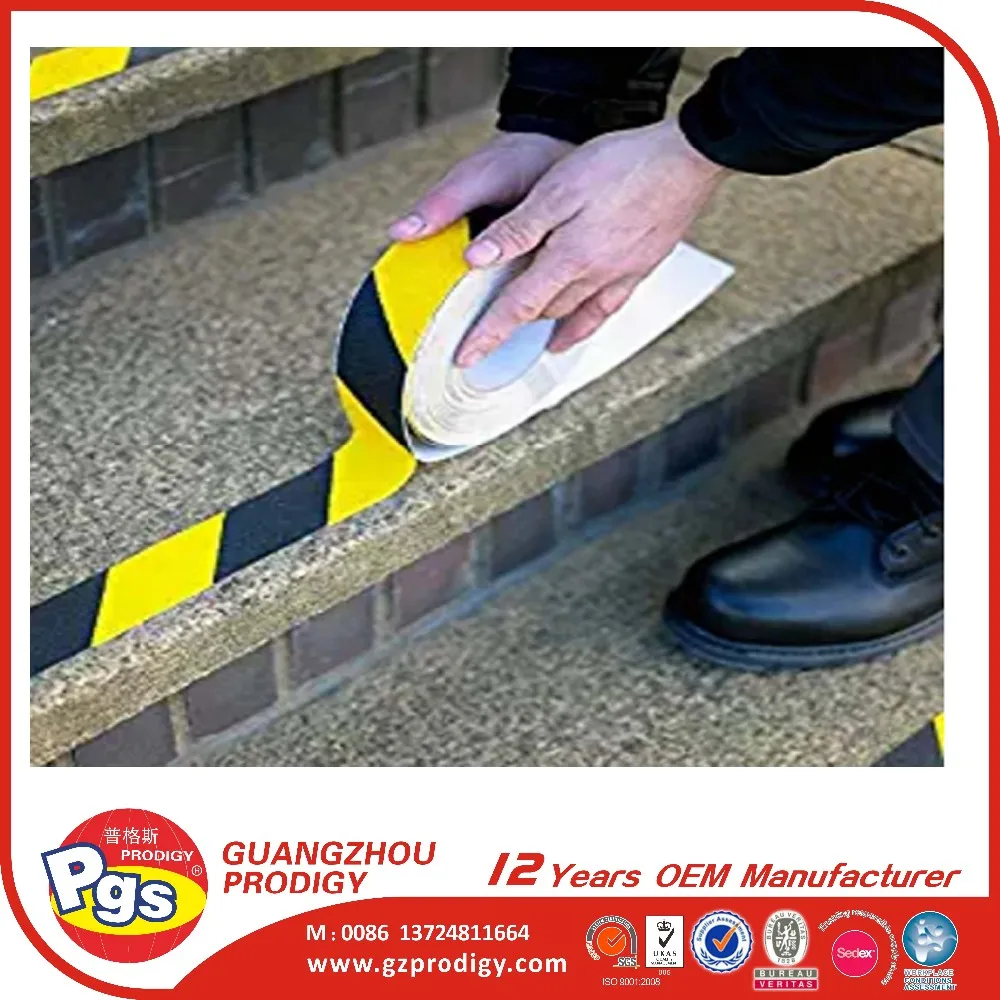 Safety walk floor marking anti slip strip tape for steps, View non slip