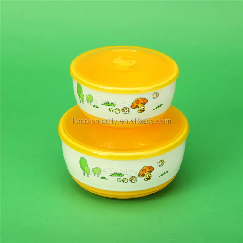 400ml Plastic Kids Insulated Food Bowls With Lid For Picnic Buy