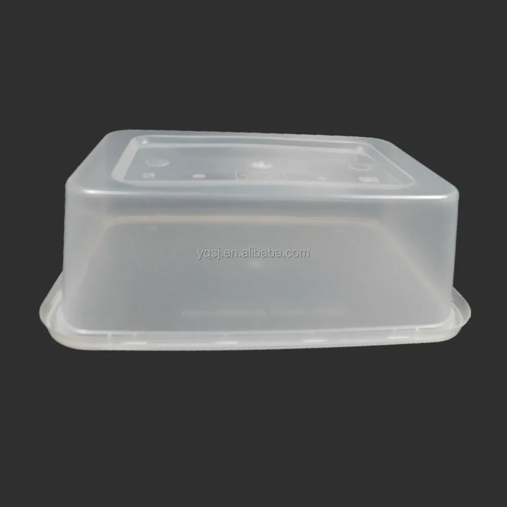 1000ml Clear Rectangular Disposable Plastic Pp Food Lunch Storage Takeaway Microwave Safe Containers Box Suppliers