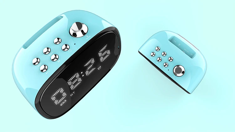 2019 New Arrival Fashion Design Multi-functional LED Screen Wireless Kids Bluetooth Speaker With Alarm Clock And FM Radio - ANKUX.COM