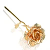 Amazon Hot Selling Cheap Gold Foil Rose Flower Beautiful Artificial Golden Rose Flower With Gift Box For Valentine's Day