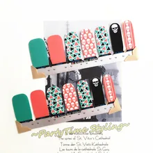 Fashion Diamond Skulls Nail Arts Sticker 14 pcs set Waterproof Nail Decals Art Stickers Gel Polish