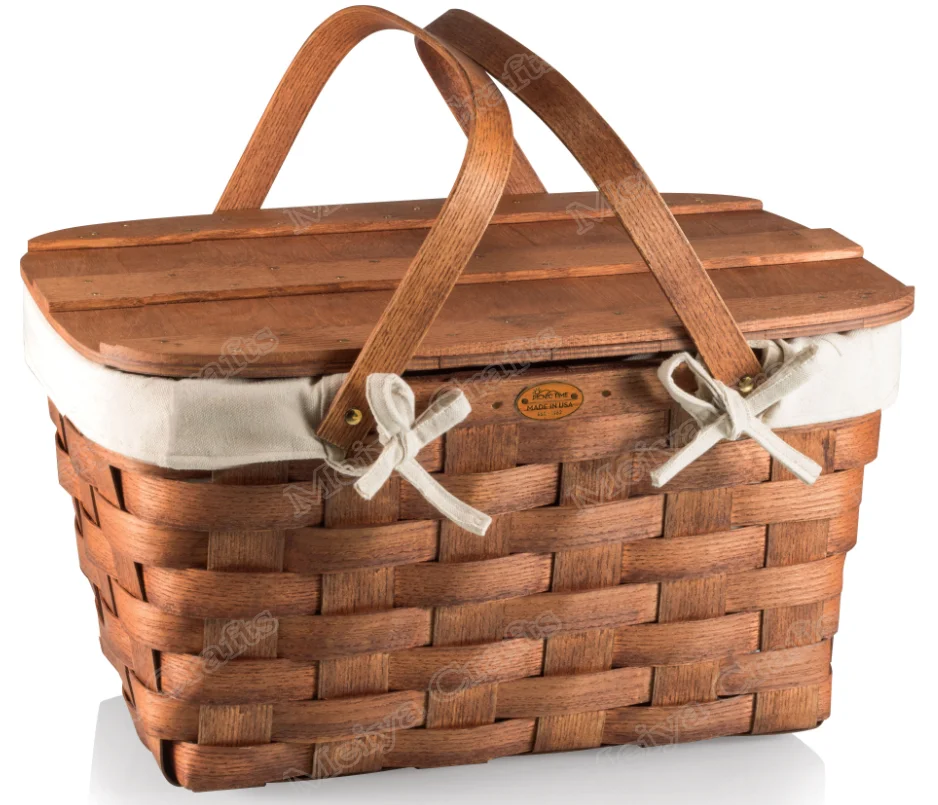 Ecofriendly China Wholesale Price Natural Wood Picnic Basket Buy