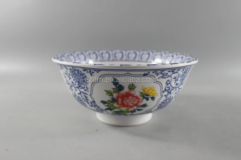 Inside and Outside print melamine round bowls
