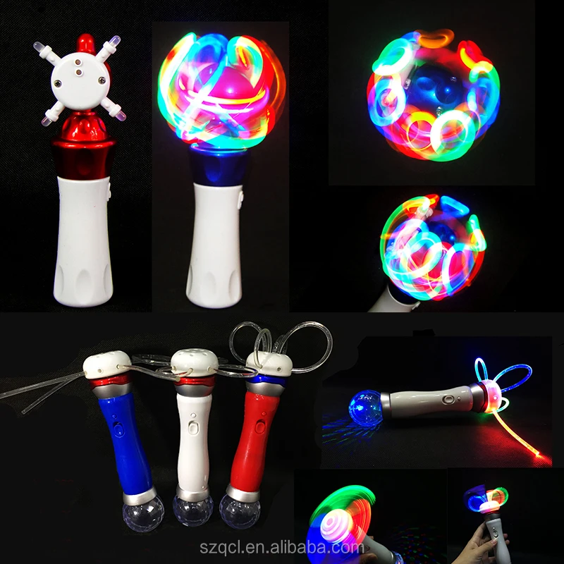 Christmas Party Favor Multicolor Colors Led Spinning Wand Stick For ...