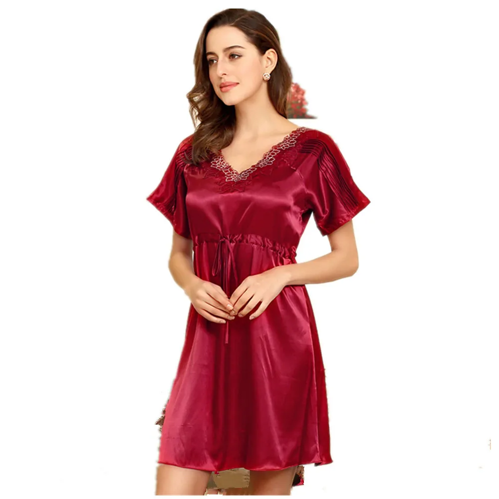 long satin gown sleepwear