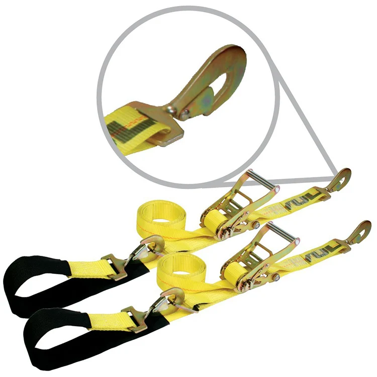 Tie Down Strap Side Mount Wheel Net With Cam Buckle & 2 Ratchets Wheel