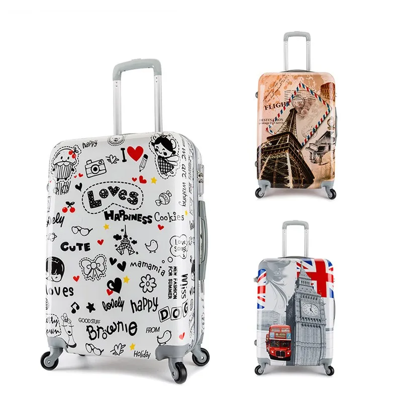 3pcs Size Custom Made Suitcase Travel Printed Urban Luggage Bags Buy