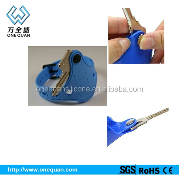 Silicone Wristband Key Holder Plastic Silicone Wristband Key Holder Plastic