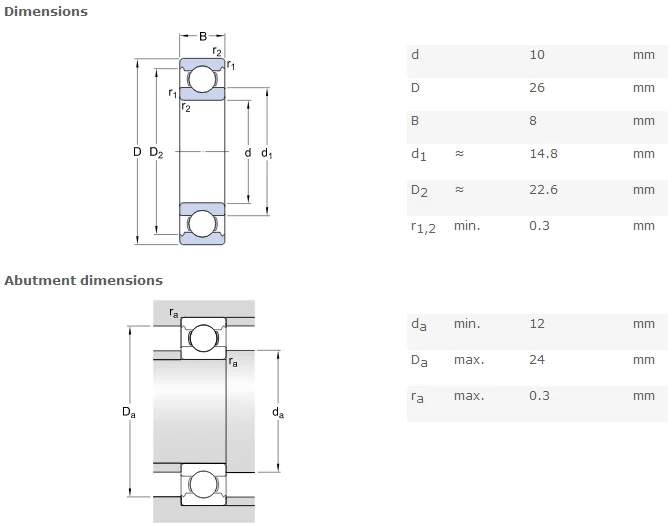 6000rs Bearing Deep Groove Ball Bearing 6000 Rs 6000 2rs 6000-2rs ...