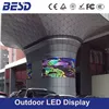 High brightness P16 curved led display/P10, P16 wall mounted circular led sign/curved led screen